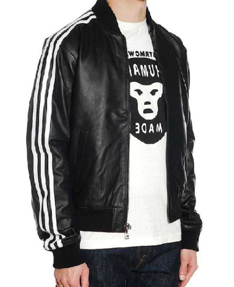 Pharrell Williams Bomber Leather Jacket